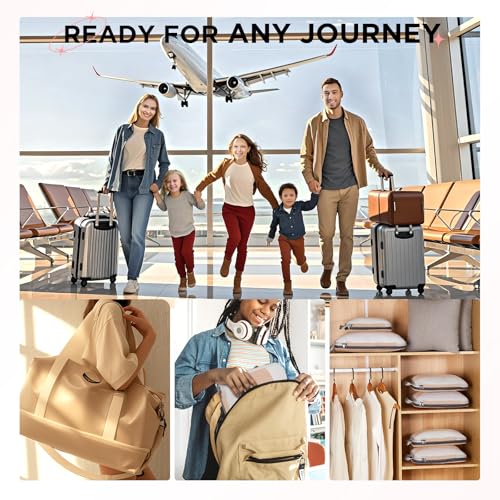 OlarHike 10 Set Compression Packing Cubes for Travel Essentials,Compressible Expandable Space Saver Bags for Organizing Clothes,Luggage Suitcase Garment Bags with Over 1000 pcs Mesh Holes(Gold) - color: Gold