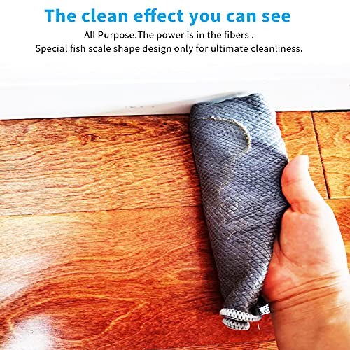 Streak Free Lint Free Microfiber Window Cleaning Cloth,Best Glass Car Shiny Wipes Mirror Shower Cleaning Cloth, Miracle Cloths for Glasses,Stainless Steel,Wine Glass Polishing Towels,Pack of 6,Grey - color: Gray
