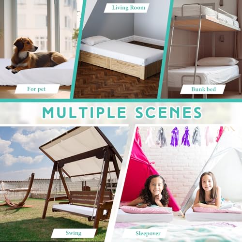 Baderke 75" x 31"x 9'' Cot Sheet (Sheet Only) Compatible with Narrow Twin Mattress Camp Bunk Beds RVs Microfiber Sheet for Bunk Guest Beds Army Cots Trifold Mattress(White,2 Pack) - color: White