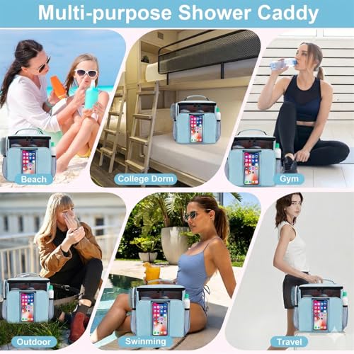 BAIMAY Quick Dry Mesh Shower Caddy, Travel Cruise Ship Essentials-Lightblue - color: Lightblue