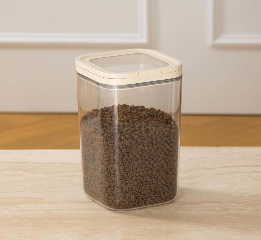 LivLab Mker Airtight Pet Food Storage Container, Up to 38 lbs Capacity, Attachable Wheels, for Dog, Cat, Bird Food, Keep Fresh… - color: (D981)-4.5L-1