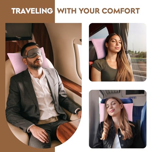 Small Shredded Memory Foam Pillow, Camping Pillow Travel Pillow - Compressible Medium Firm, Breathable Cover, Ideal Backpacking Hiking, Airplane and Car (Apricot Pink, L) - color: Apricot Pink, size: L-23 X 16 Inch