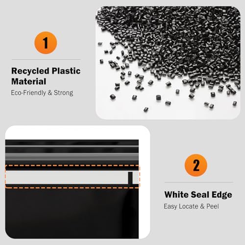 50 Count Recycled Disposable Car Trash Bags - 2.5 Gallon Heavy Duty Alternative to Bulky Car Trash Can & Car Garbage Can, Leakproof Smellproof Hanging & Stick-On Garbage Bag for Car, SUV, Truck - color: 50 Count(Black)