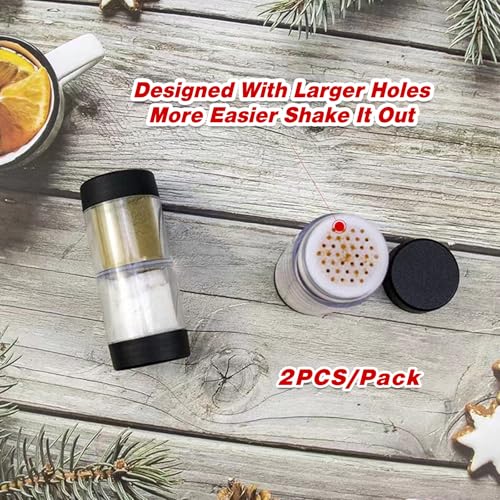 Sunmei Salt and Pepper Shakers Moisture Proof Set, 2-in-1 Portable Spice Shaker with Airtight Lid, Perfect for Camping Kitchen, Travel, Car Camping, RV, Outdoors, Backpack, BBQ Picnic, Lunch Boxes (2)