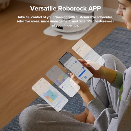 roborock Qrevo Series Robot Vacuum and Mop, 8000Pa Suction, Upgraded from Qrevo S, Anti-Tangle Brush, Smart Obstacle Avoidance, Auto Mop Washing, All-in-One Dock, 200RPM Spinning Mops, White(QV 35A) - color: White01