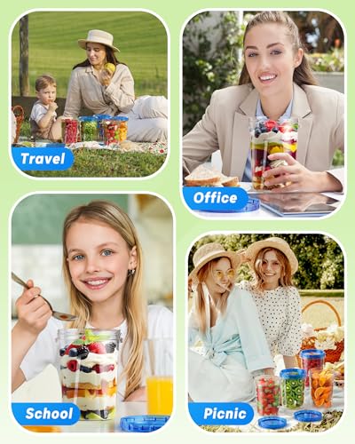 BiuLeon 6 Pack-33oz Freezer Storage Containers, Plastic Food Storage Containers with Twist Top Lids, BPA Free and Reusable Soup Containers with Lid, Microwave and Dishwasher Safe - color: 6Pack-33oz