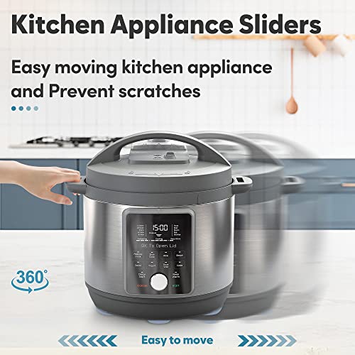 Appliance Sliders for Kitchen Appliances, 20 PCS Self-Adhesive Small Kitchen Appliance Slider for Coffee Maker, Air Fryer, Pressure Cooker, Combination Water Boilers & Warmers - size: 20Pcs-22mm+25mm-Grey