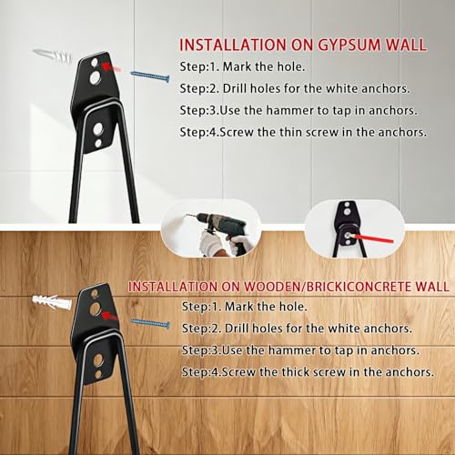 4 Pack Garage Hooks Heavy Duty, Steel Utility Ladder Hooks for Hanging Tools,Bikes, Hoses and Ropes - Wall Mount Organizer with Anti-Slip Coating(2.8in)