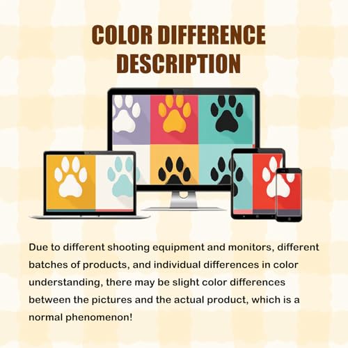 Nuxovilar Pet Dog Supplies Food Mat Colorful Paw-Printed Polyester (23.62×17.71 inches) Bowl Water Spill Pad Feeding Gear for Kitchen, Dining Spot, Pet Nook - color: LU13721