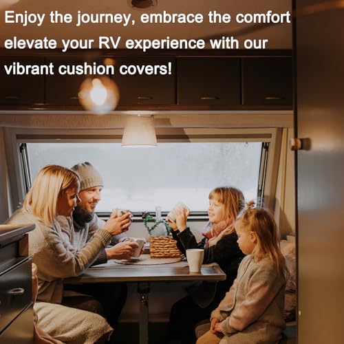 RV Dinette Cushion Covers Set of 2, Printed Camper Cushion Slipcovers, Washable Anti Slip Stretch Fabric (Gray and White) - color: Grey, size: 2 Bench Cover & 2 Backrest Cover