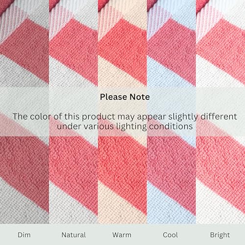 Salt Earth Cotton Striped Beach Cabana Towel, 4 Pack - 30"x60" Quick Dry Towels, Pool Essentials, Travel, Gym & Bathroom Towels, Oversized Beach Vacation Essentials, Lux Pink - color: Lux Pink, size: Pack of 4