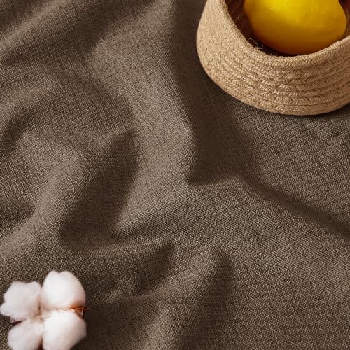 RYB HOME Brown 100% Blackout Curtains 63 inch Long, Light Blacking & Thermal Insulated Linen Curtains for Nursery/Bedroom/Boys'Room, Back Tab & Rod Pocket Window Treatment, W52 x L63, 2 Panels - color: Brown, size: 52"W x 63"L (Pack of 2)