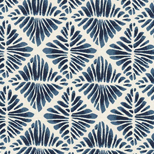 HomePop 18" Classic Square Storage Ottoman - Blue Geometric Pattern - color: Blue Geometric Pattern