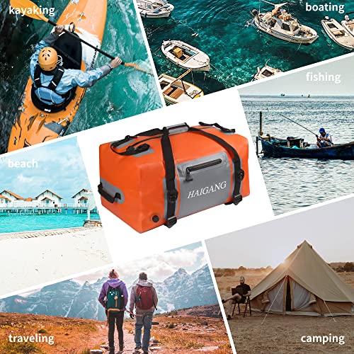 70L Waterproof Duffel Bag Travel Dry Bag, Large Capacity, Adjustable Thickened Straps and Handles, Zip Closure, Air Valve, Keep Equipment Safe, Suitable for Boating Rafting Motorcycle Kayaking - size: 70L