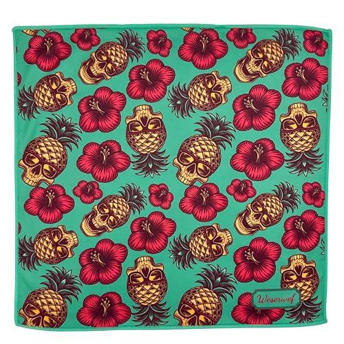 WESERWEF Design Microfiber Glasses Cleaning Cloth – Premium Cleaning Cloth for Eyeglasses, Screens, Tablets, Cameras & Lenses, 12" x 12", Ultra-Soft & Scratch-Free (Skull) - color: skull