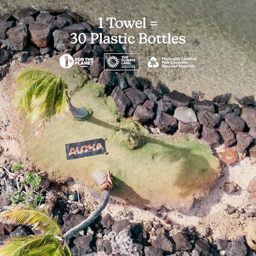Nomadix Original Towel - Perfect for Beach, Pool, Travel, Camping, Yoga - Made with Recycled Materials - Super Absorbent - Sand Resistant - Aloha Sunset - 72.5x30 - color: Aloha Sunset