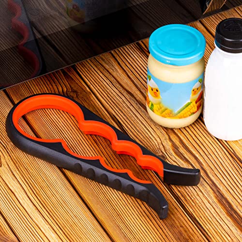 Bloss Jar Opener Bottle Opener Jar Gripper for Weak Hands, Seniors With Arthritis and Children, 4 in 1 Multi-Function Non Slip Colorful Can Opener Tool Get Lids Off Easily, Black Red - color: Black Red