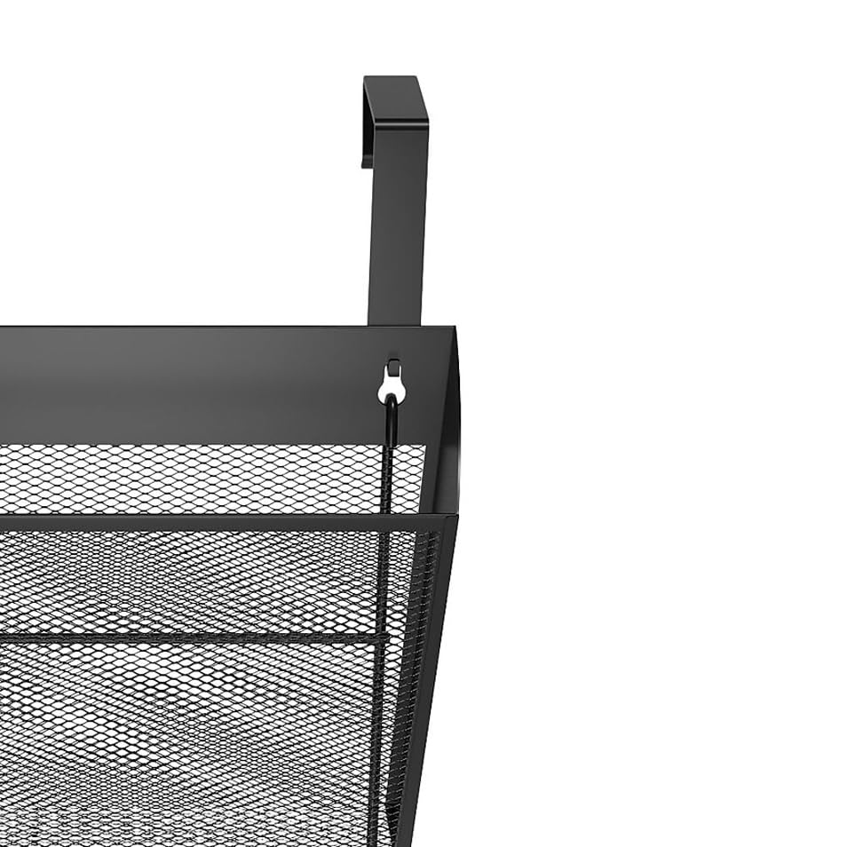 Staples TRU RED Mesh Letter Wall File, 1 - Pocket Hanging Organizer, Black, 2-Pack - Wall - Mounted Office, Door and Cubicle File Holder - style: 2 Pack