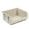 Akro-Mils 30250 AkroBins Plastic Storage Bins, Space-Saving Stackable Bins for Garage, Pantry, Craft Organization, 15" x 16" x 7", Stone, 6-Pack - color: Stone