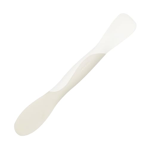 Tovolo Scoop and Spread Large Dual End Silicone Sandwich Spreader Tool with Nylon Handle, BPA Free Dishwasher Safe Silicone and Nylon Tool for Spreading and Scooping, Buttercream and Ivory - color: Ivory & Buttercream, size: Large