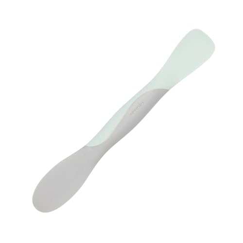 Tovolo Mini Scoop and Spread Tool for Kitchen Meal Prep Small Sandwich Spreader Spatula for Peanut Butter Jelly, Silicone BPA Free Dishwasher Safe Scooper Spreader, Blue Haze and Oyster Gray - color: Blue Haze & Oyster Gray, size: Mini