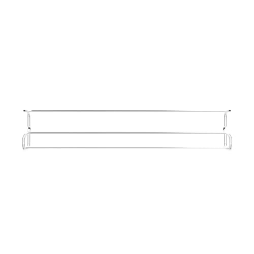 Lonian 2-Tier Wall Mounted Spice Rack Organizer, Chrome Metal Spice Shelf Storage Basket for Kitchen Cabinet/Pantry Door, Includes Drilling & No-Drilling Installation Options