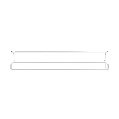 Lonian 2-Tier Wall Mounted Spice Rack Organizer, Chrome Metal Spice Shelf Storage Basket for Kitchen Cabinet/Pantry Door, Includes Drilling & No-Drilling Installation Options