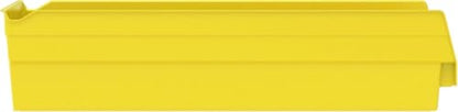 Akro-Mils 30138 Plastic Shelf Bins, Heavy Duty Storage Bins for Garage, Closet, and Drawer Organization, 18" x 6-1/2" x 4", Yellow, 12-Pack - color: Yellow