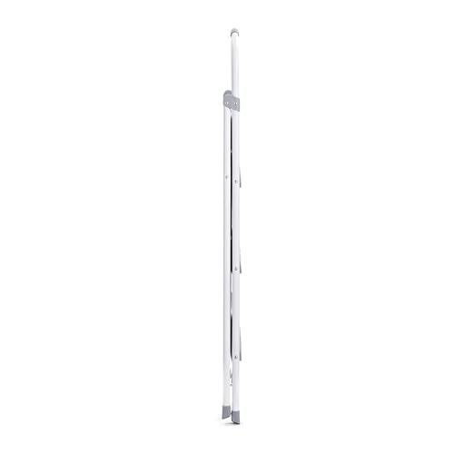 Rubbermaid 3 Step Folding Ladder, Steel Foldable Step Stool with Hand Grip, White - style: 3-Step