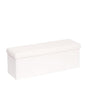 B FSOBEIIALEO Small Storage Ottoman Cube Sherpa Ottomans Foot Rest, Foldable Boucle Ottoman Bench, Faux Teddy Fur, Cream White 43.3"x15"x15" - color: White, size: 43.3"x15"x15"