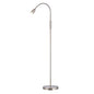 O’Bright Ray – Adjustable LED Beam Floor Lamp, Dimmable and Zoomable Spotlight, Flexible Gooseneck, Reading/Crafting Standing Lamp, Work Table Light, Brushed Nickel - color: Brushed Nickel