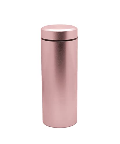 Airtight Aluminum Storage Jar Portable Proof Container Bottle Multipurpose Storage Case Screw-top Lid Lock Odor for Spices, Coffee & Teas 120ml (Rose Gold) - color: Rose Gold