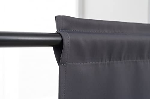 Pickluc Blackout Kitchen Curtain 24 Inches Long, Rod Pocket Cafe Tier Curtains for Small Window Treatment in Living Room, Basement, RVs, Cabinets, 2 Panels, W24 X L24 Inch, Dark Grey - color: Grey, size: 24"W x 24"L (Pack of 2)