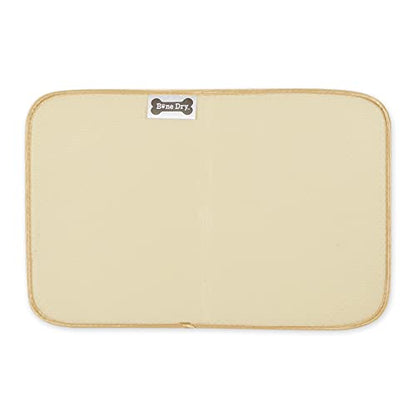Bone Dry Machine Washable, Ultra Absorbent Pet Mat, 12x18, Taupe Trellis Print - color: Taupe Trellis Print, size: 12"L x 18"W