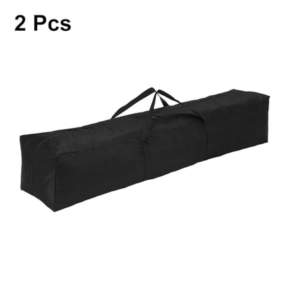 HARFINGTON 2pcs Camping Chair Replacement Bag 43.3" x 7.9" Folding Chair Carry Bag Oxford Cloth Storage Tent Bag with Handle Strap for Travel Outdoor Camping Sports, Black - size: 43.3" x 7.9"
