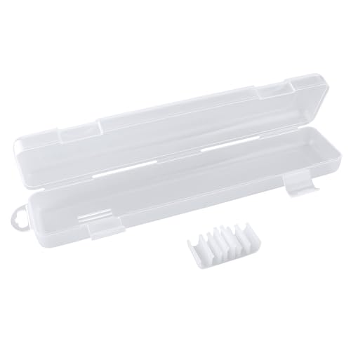 Transparent Tableware Storage Case, Portable Flatware Utensil Box, Clear Cutlery Organziers Container for Spoon Fork Chopsticks for Travel Camping Picnic (B)