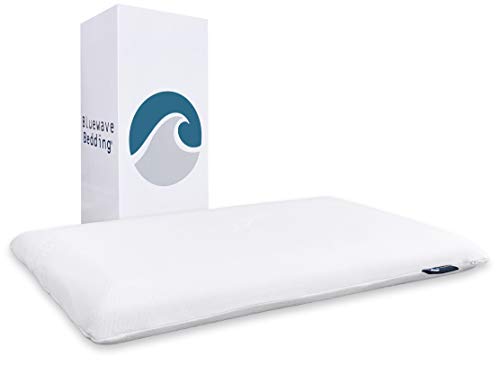 Bluewave Bedding Hyper Slim Gel Memory Foam Pillow for Stomach and Back Sleepers - Thin, Flat Design for Cervical Neck Alignment and Deeper Sleep (2.25-Inches Height, Standard Size) - style: 2.25"H Hyper Slim (Standard)
