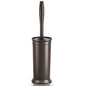 Toilet Brush, Toilet Bowl Brush with Extra Long Handle Durable Bristles Toilet Scrubber and Covered Holder for Toilet Brush Set for Bathroom Cleaning (Brown, 1 Set) - color: Brown