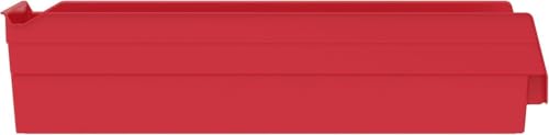 Akro-Mils 30138 Plastic Shelf Bins, Heavy Duty Storage Bins for Garage, Closet, and Drawer Organization, 18" x 6-1/2" x 4", Red, 12-Pack - color: Red
