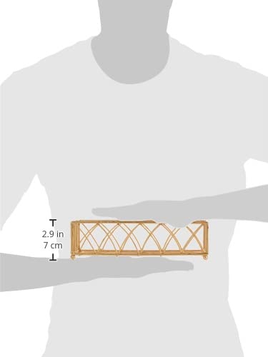 Boston International Arch Design Guest Towel Napkin Holder Caddy, Gold Leaf - color: Gold Leaf, size: 9 x 5.25-Inches