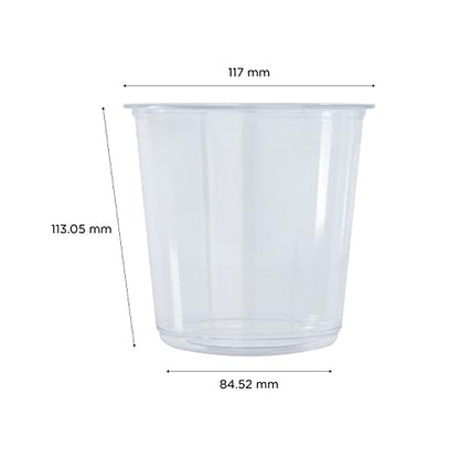 Karat 24oz PET Round Deli Container (117mm), FP-DC24-PET - 500 ct - size: 24oz