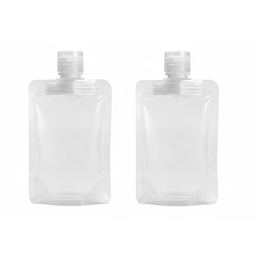 4 Pcs 50ml Refillable Travel Pouches for Toiletries, Reusable Liquid Travel Pouches for Liquids, Portable Fluid Packing Bags, Small Toiletry Pouch for Lotion Shampoo Conditioner Soap Liquids - size: 50ml