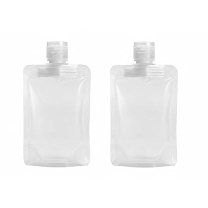 4 Pcs 50ml Refillable Travel Pouches for Toiletries, Reusable Liquid Travel Pouches for Liquids, Portable Fluid Packing Bags, Small Toiletry Pouch for Lotion Shampoo Conditioner Soap Liquids - size: 50ml