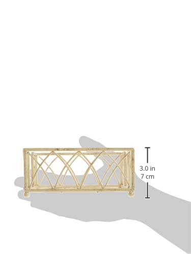 Boston International Cocktail Napkin Caddy, Arch Design in Antique White - color: Antique White, size: 5.25 x 5.25-Inches