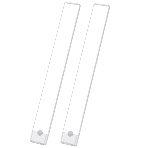 15.9 inch Motion Sensor Under Cabinet Lights, Magnetic Rechargeable Under Counter Closet Light, Wireless Night Light Bar Stick-On, Cool White, 2-Pack - color: Cool White, size: 15.9 inch