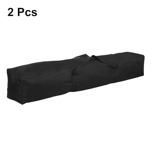 HARFINGTON 2pcs Camping Chair Replacement Bag 59.1" x 7.9" Folding Chair Carry Bag Oxford Cloth Storage Tent Bagging with Handle Strap for Travel Outdoor Camping Sports, Black - size: 59.1" x 7.9"