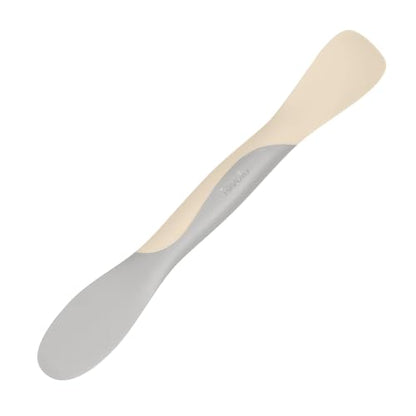 Tovolo Scoop and Spread Large Dual End Silicone Sandwich Spreader Tool with Nylon Handle, BPA Free Dishwasher Safe Silicone and Nylon Tool for Spreading and Scooping, Oatmeal and Oyster Gray - color: Oatmeal & Oyster Gray, size: Large