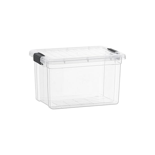 Superio Mini Deep Storage Organizer Bin with Lid X-Deep Small Clear Storage Box with Latch for Home, Kitchen, Garage- Store Toys, Food, Supplies, and Hair Accessories (2.5 Quart) - size: 8" x 5.5" x 5"