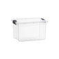 Superio Mini Deep Storage Organizer Bin with Lid X-Deep Small Clear Storage Box with Latch for Home, Kitchen, Garage- Store Toys, Food, Supplies, and Hair Accessories (2.5 Quart) - size: 8" x 5.5" x 5"