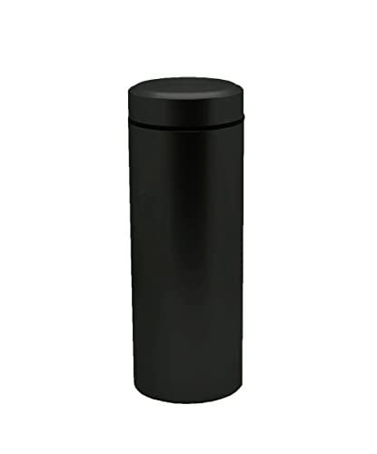 Airtight Aluminum Storage Jar Portable Proof Container Bottle Multipurpose Storage Case Screw-top Lid Lock Odor for Spices, Coffee & Teas 120ml (Black) - color: Black